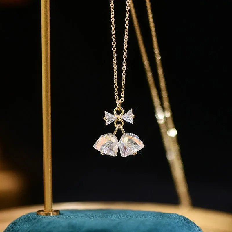Bow and Bell Necklace