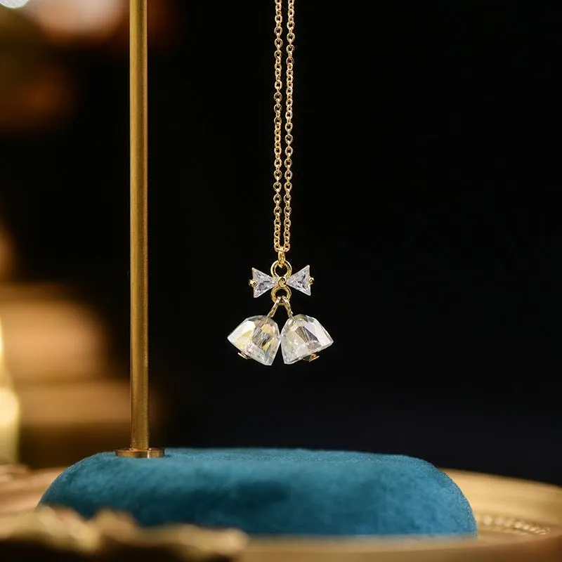 Bow and Bell Necklace