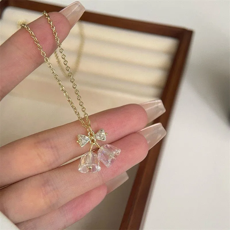 Bow and Bell Necklace