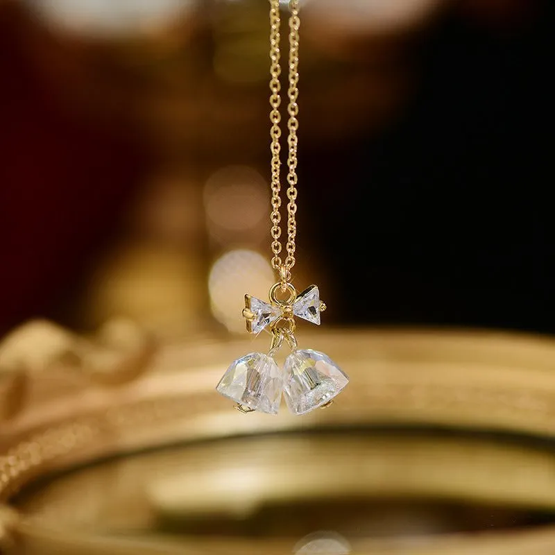 Bow and Bell Necklace