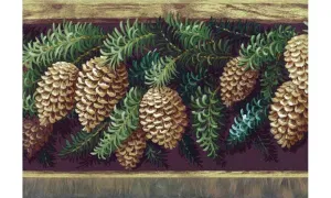 Brown Mesh Leaf 49555 Wallpaper Border