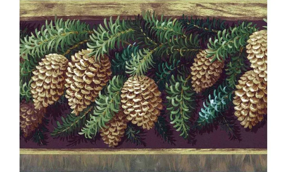 Brown Mesh Leaf 49555 Wallpaper Border
