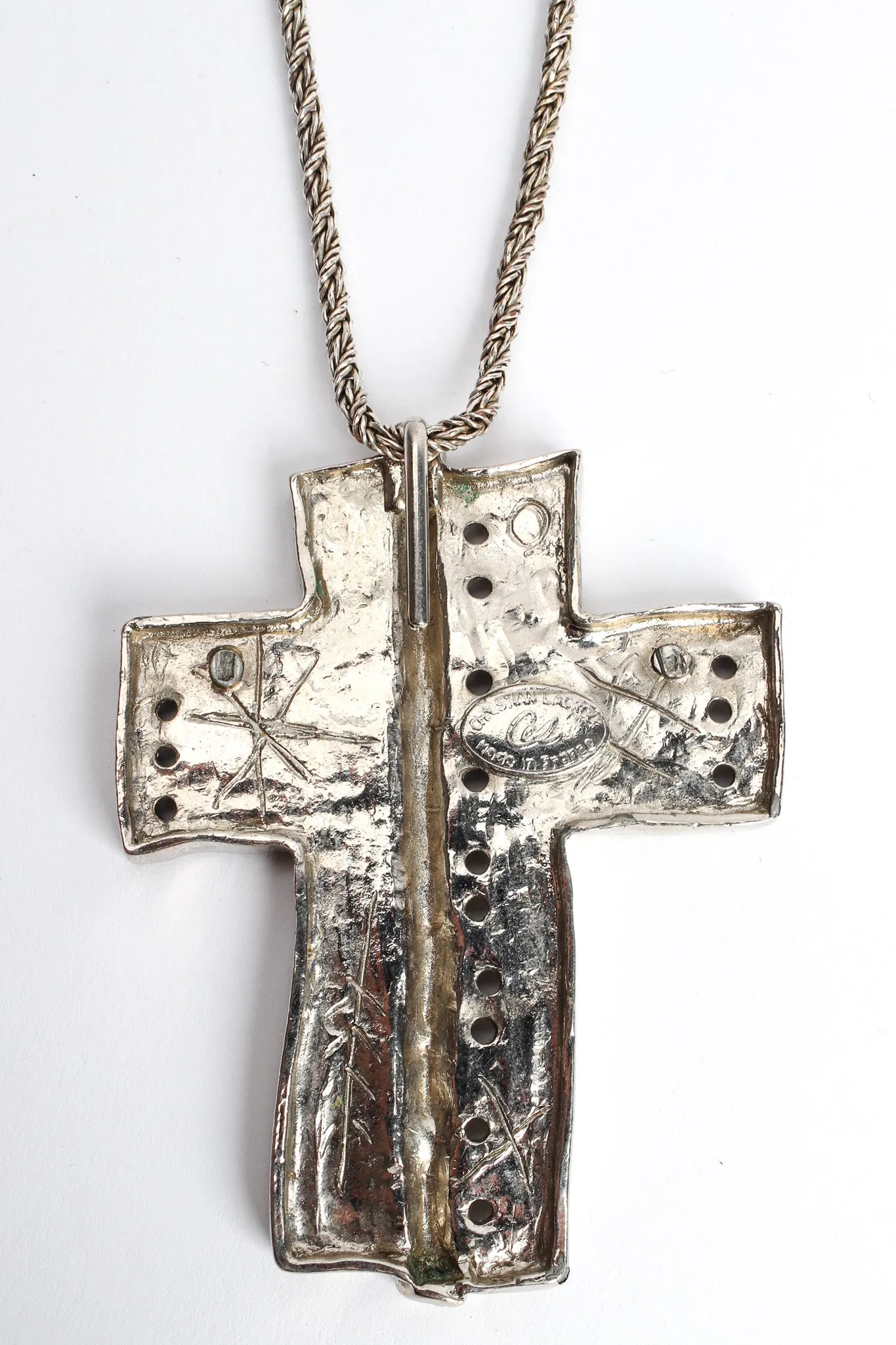 Brutalist Geo Cross Necklace