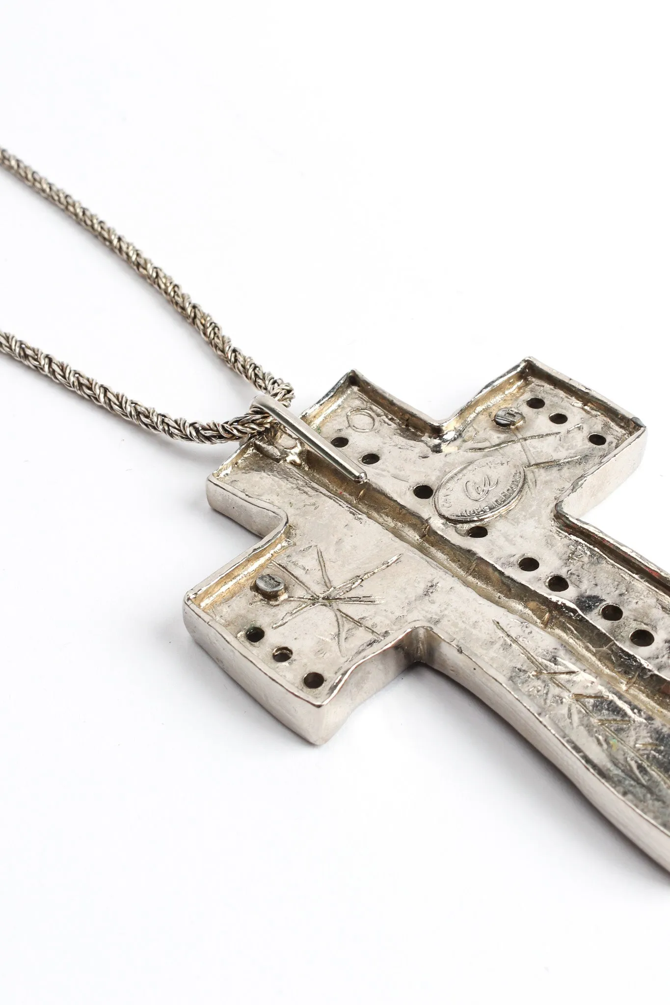 Brutalist Geo Cross Necklace