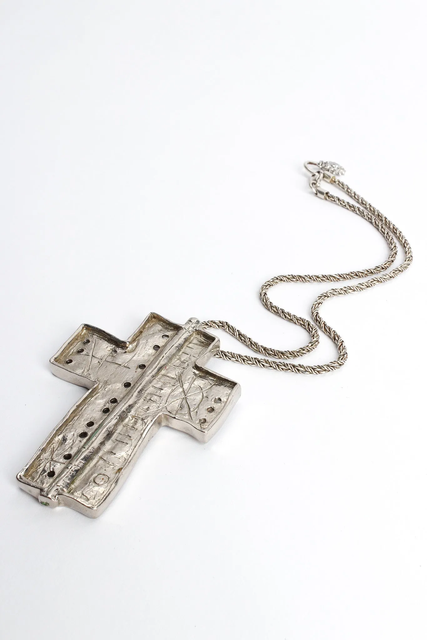 Brutalist Geo Cross Necklace