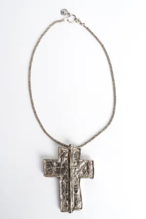 Brutalist Geo Cross Necklace