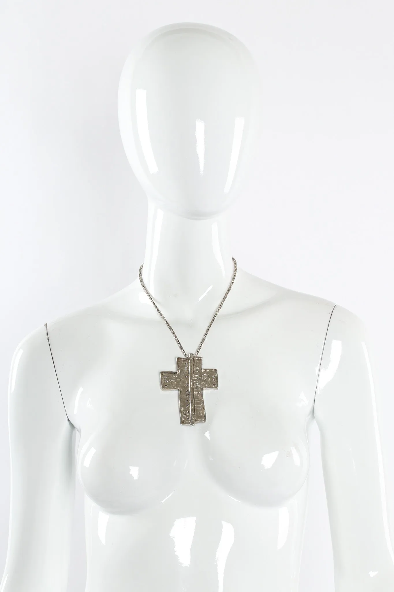 Brutalist Geo Cross Necklace