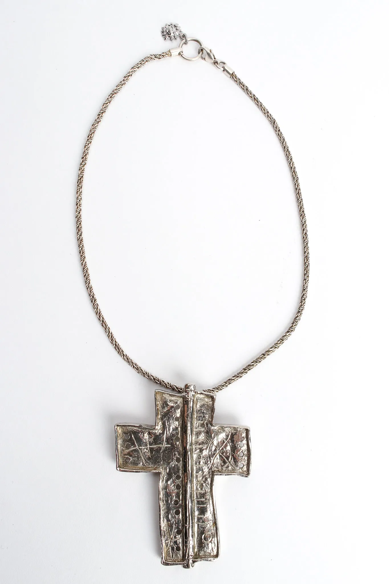 Brutalist Geo Cross Necklace