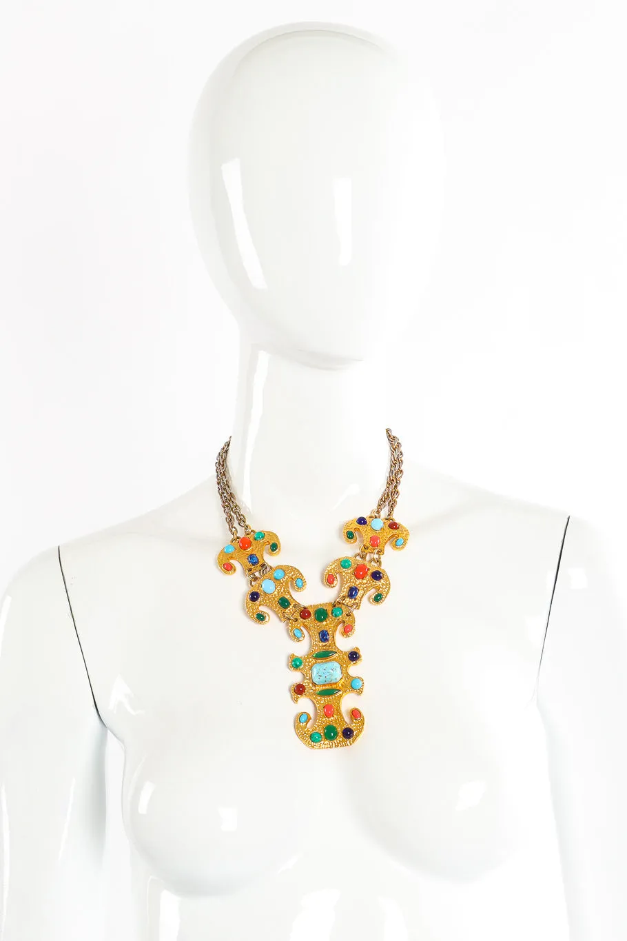 Cabochon Tablet Collar Necklace