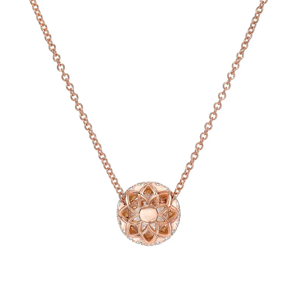 CALIFORNIA WILDFLOWERS  FULL BLOOM DIAMOND NECKLACE