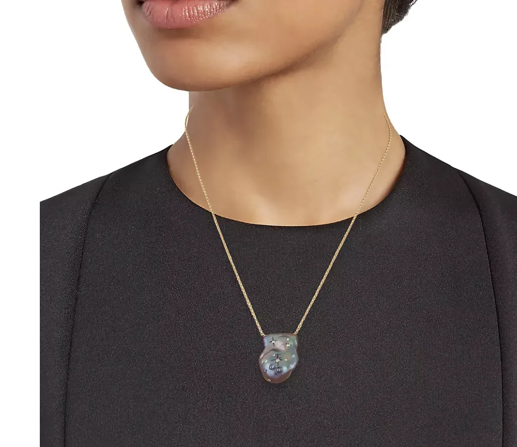 Carved Pearl Necklace