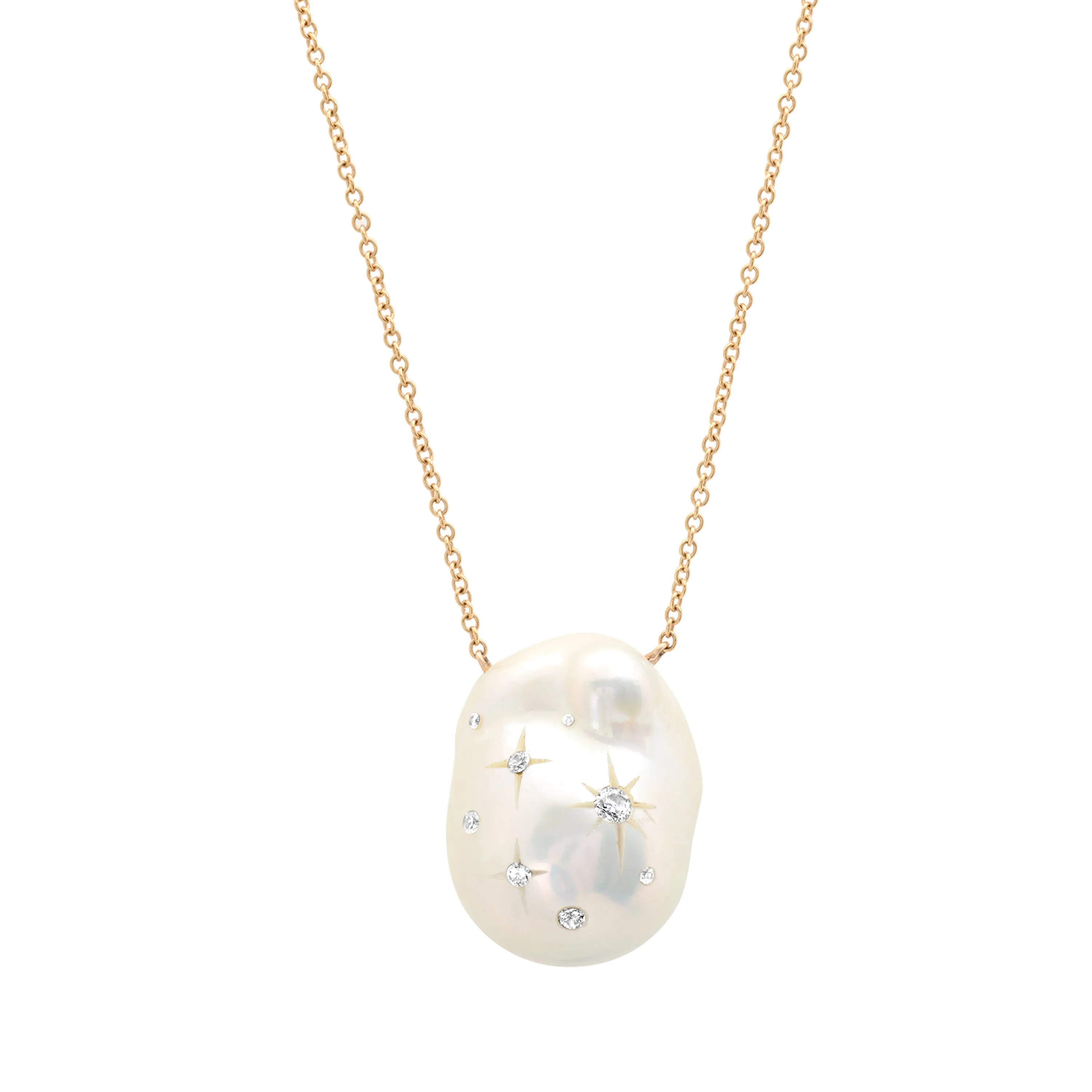 Carved Pearl Necklace