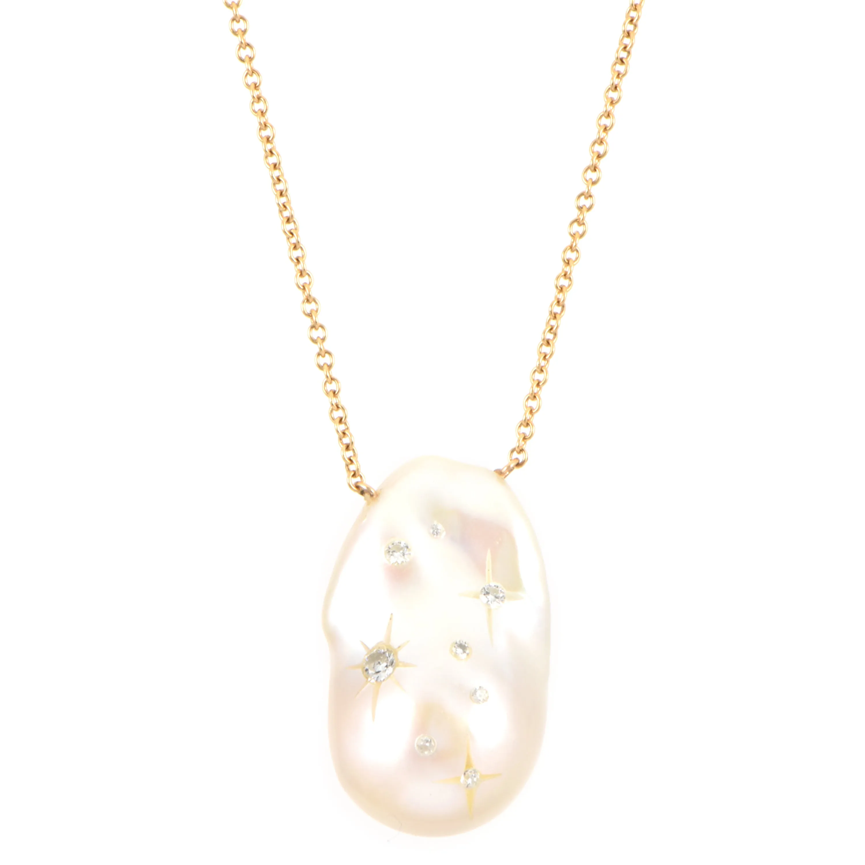 Carved Pearl Necklace