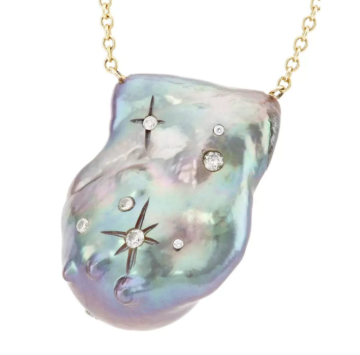 Carved Pearl Necklace