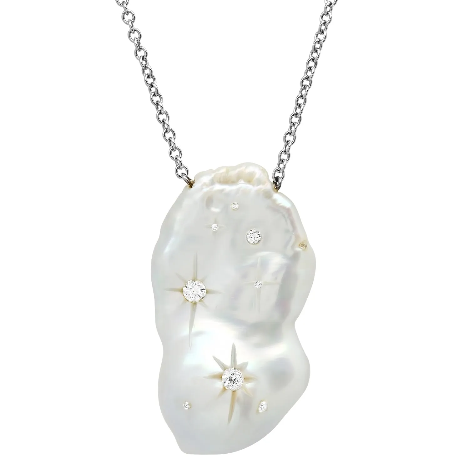 Carved Pearl Necklace