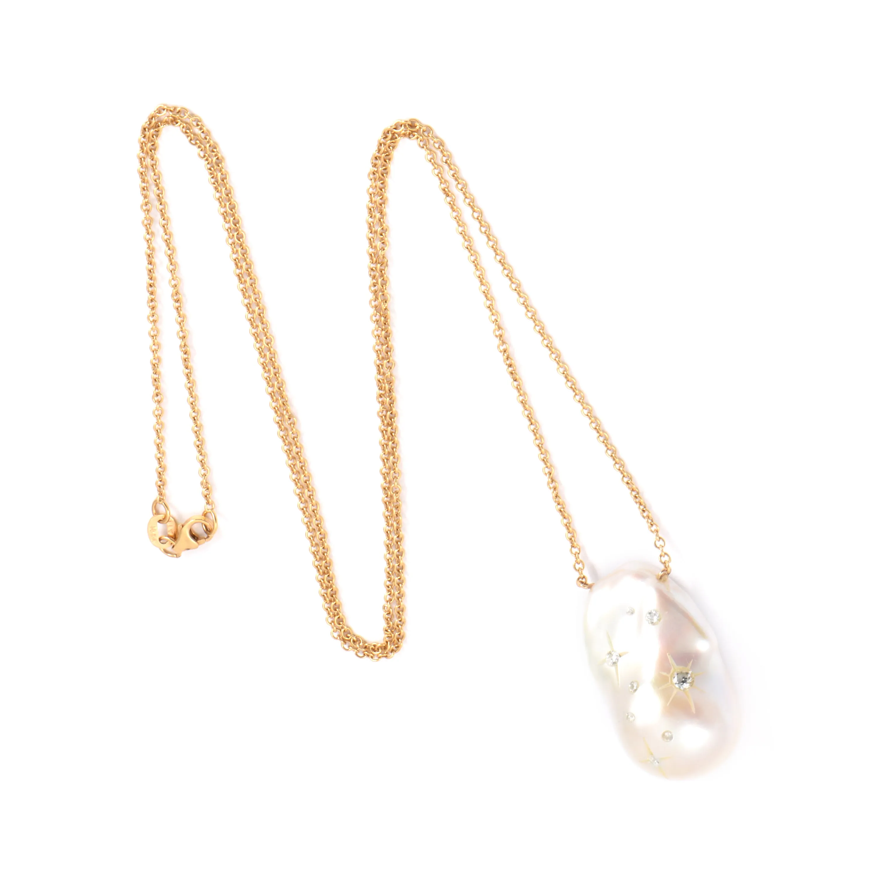 Carved Pearl Necklace