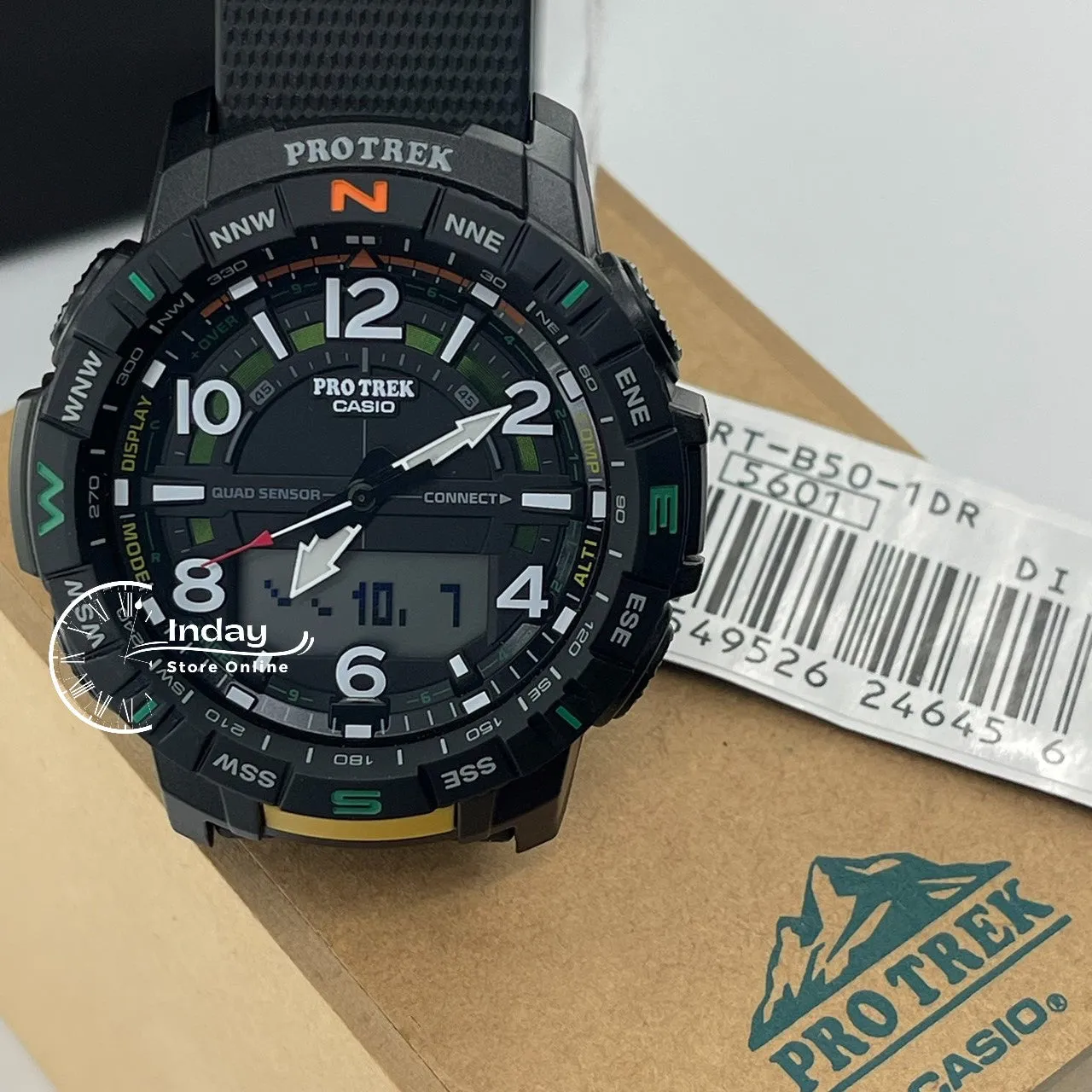 Casio Men's Watch PRT-B50-2 PRO TREK Resin Band Mineral Glass