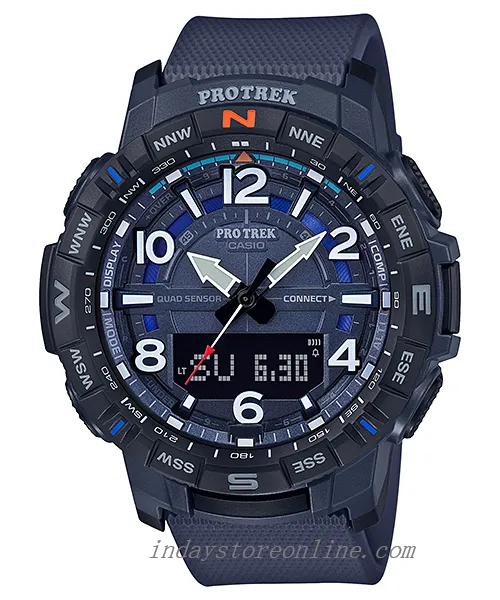 Casio Men's Watch PRT-B50-2 PRO TREK Resin Band Mineral Glass
