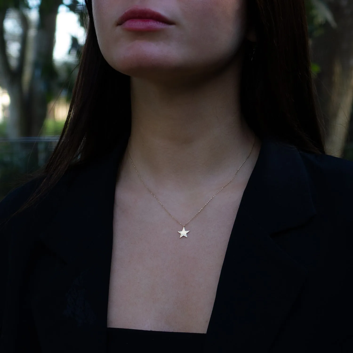 Celestial Grace Gold Star Necklace