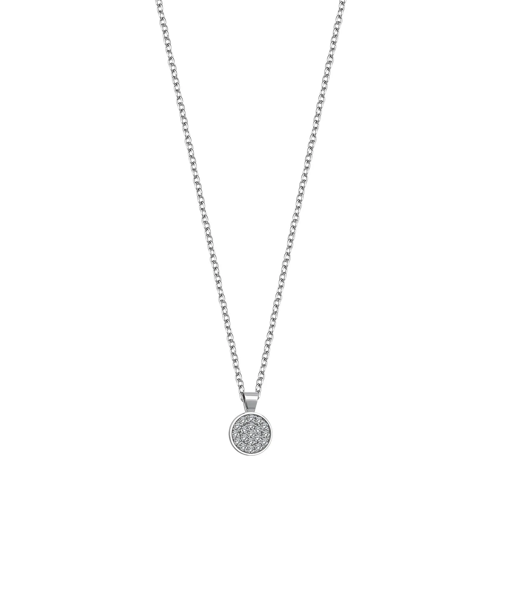 CIRCLE PAVE NECKLACE
