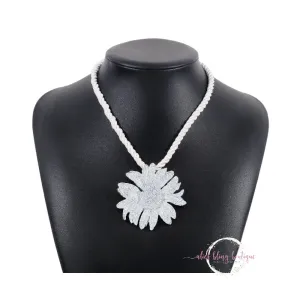 Coastal Bloom - Silver Flower Necklace