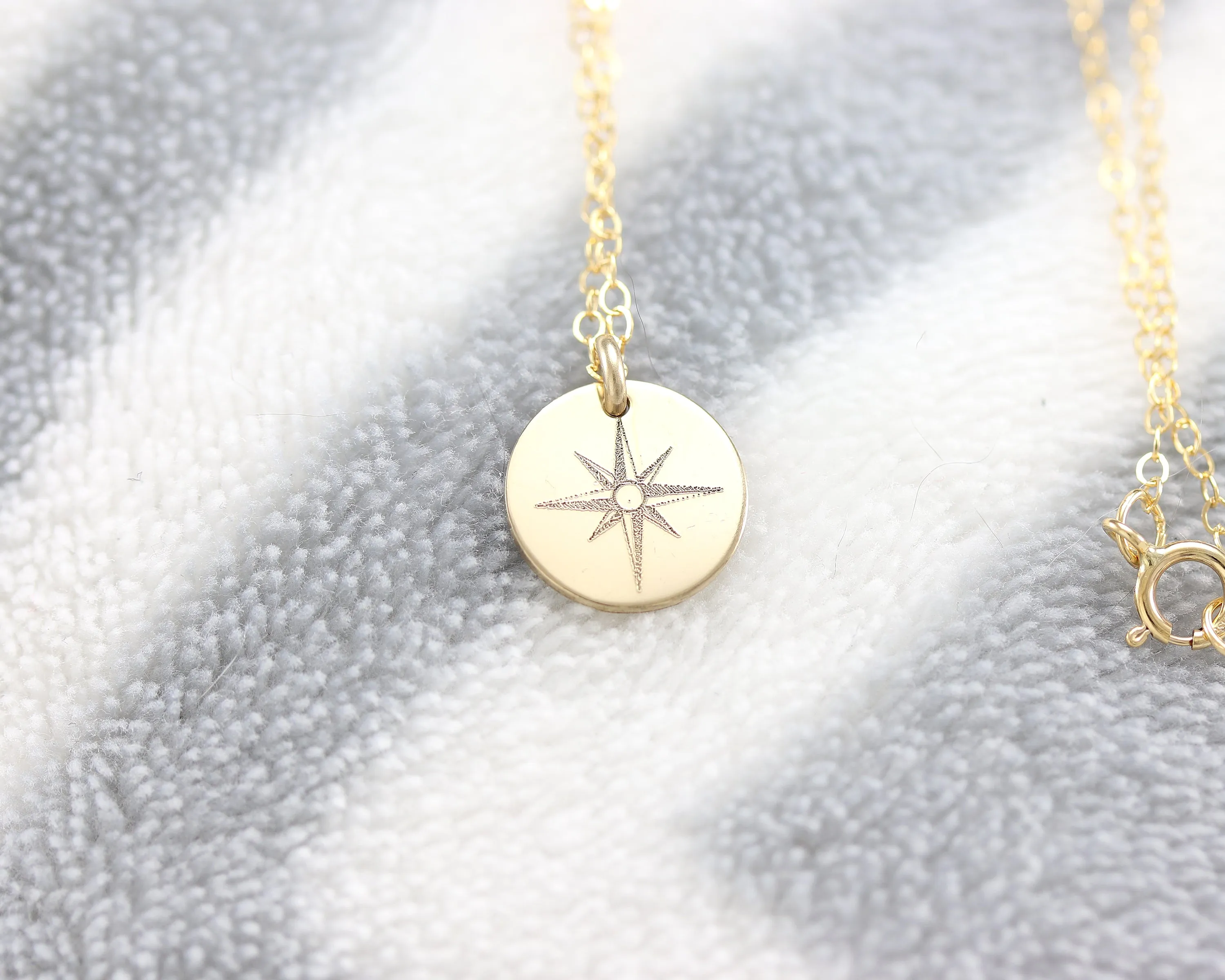 Compass Disc Necklace