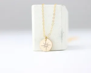 Compass Disc Necklace