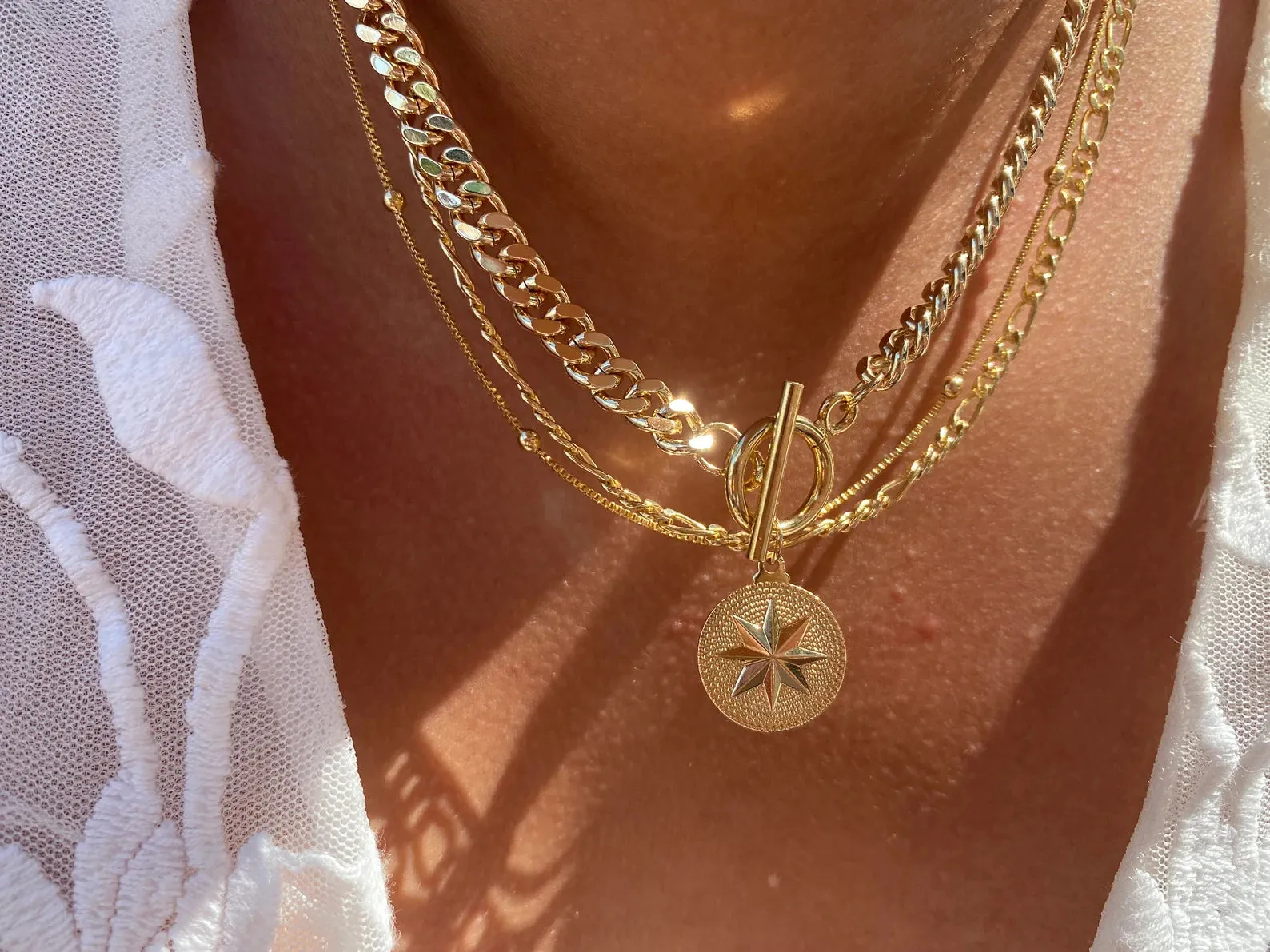 Compass Layered Necklace