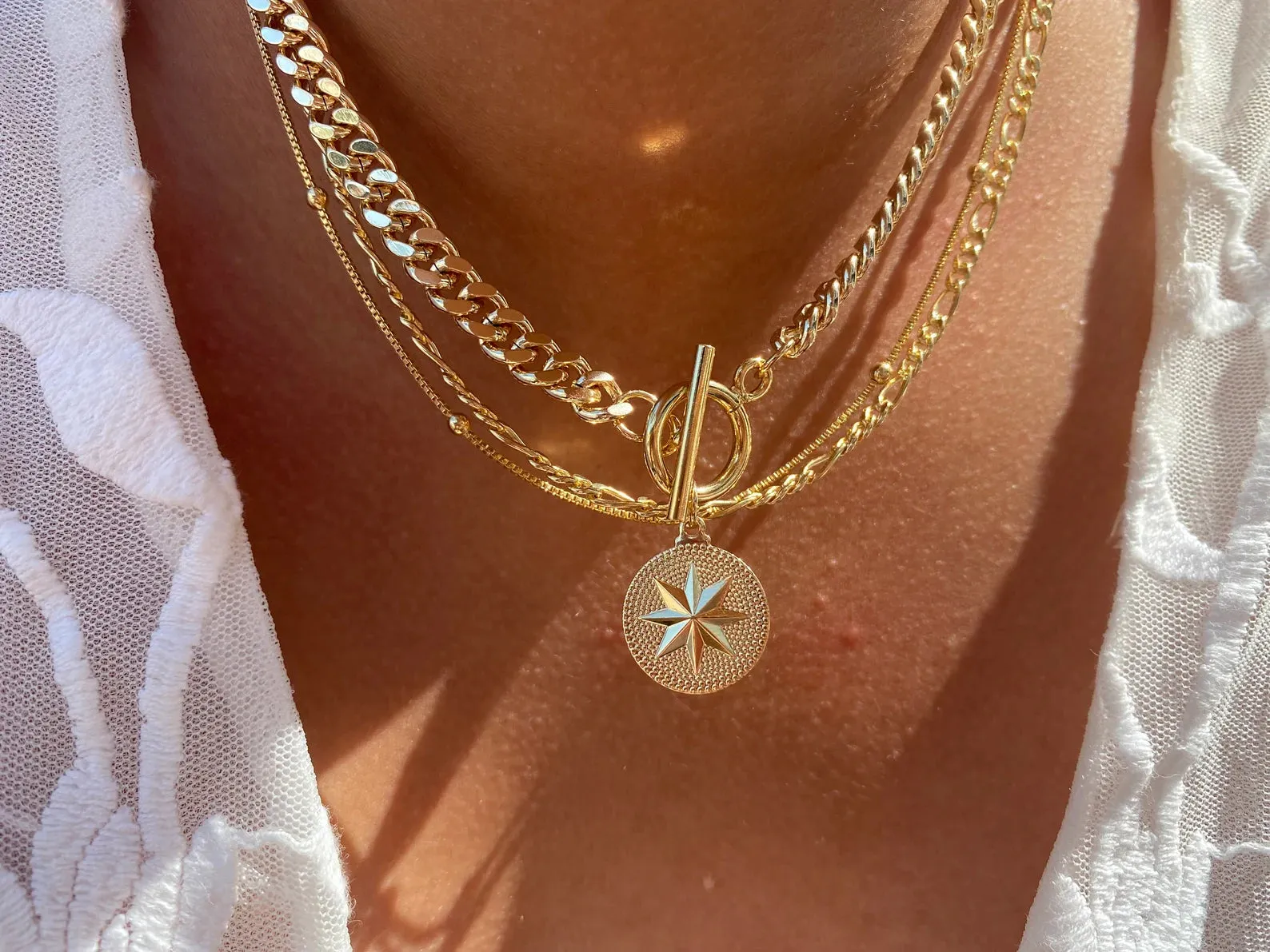Compass Layered Necklace
