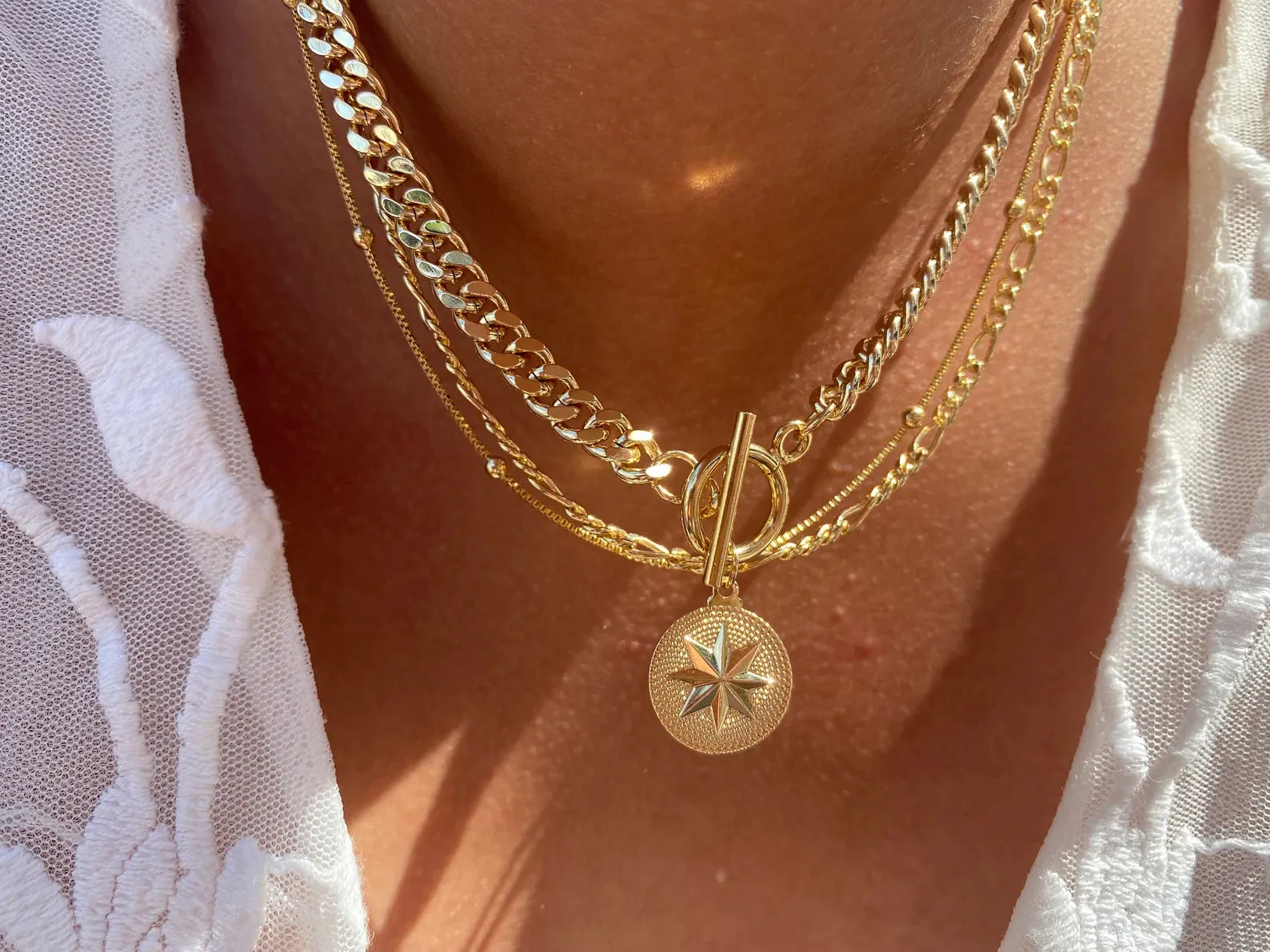 Compass Layered Necklace