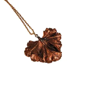 Copper Ginkgo Leaf Necklace