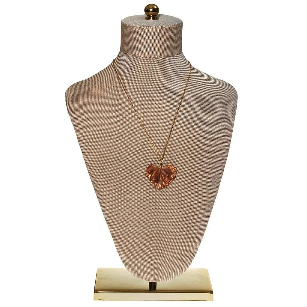 Copper Ginkgo Leaf Necklace
