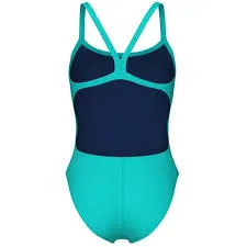COSTUME ARENA DONNA INTERO PISCINA CHALLENGE SOLID SPALLINA STRETTA TURCHESE WATER