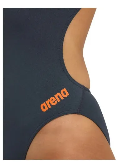 COSTUME ARENA DONNA INTERO PISCINA SOLID  SPALLINA STRETTA GRIGIO
