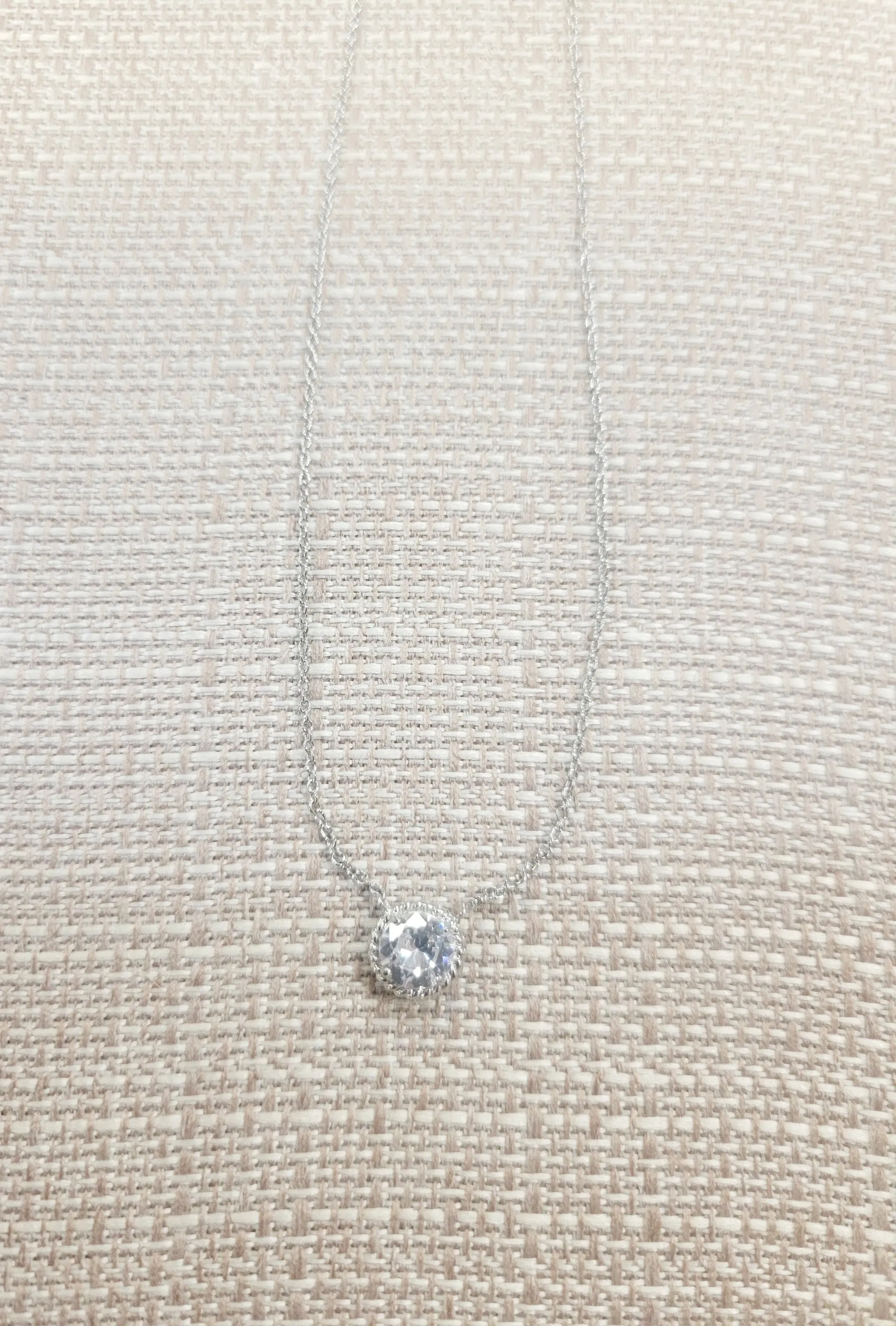Crystal Circle on Silver Chain
