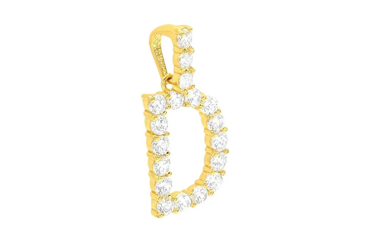 CRYSTAL GOLD INITIAL necklace