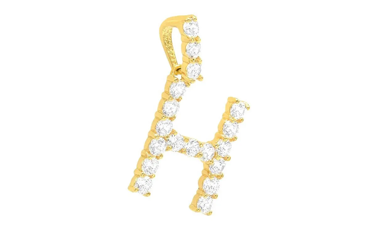 CRYSTAL GOLD INITIAL necklace