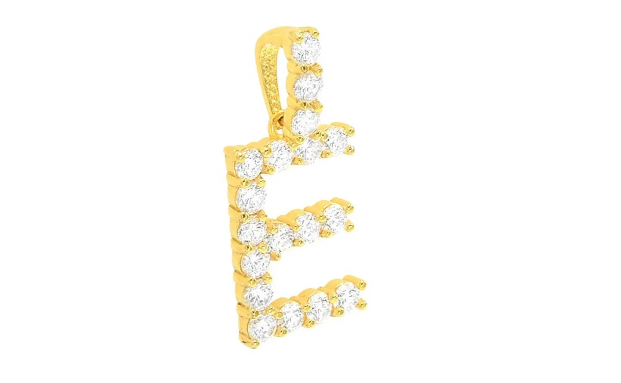 CRYSTAL GOLD INITIAL necklace
