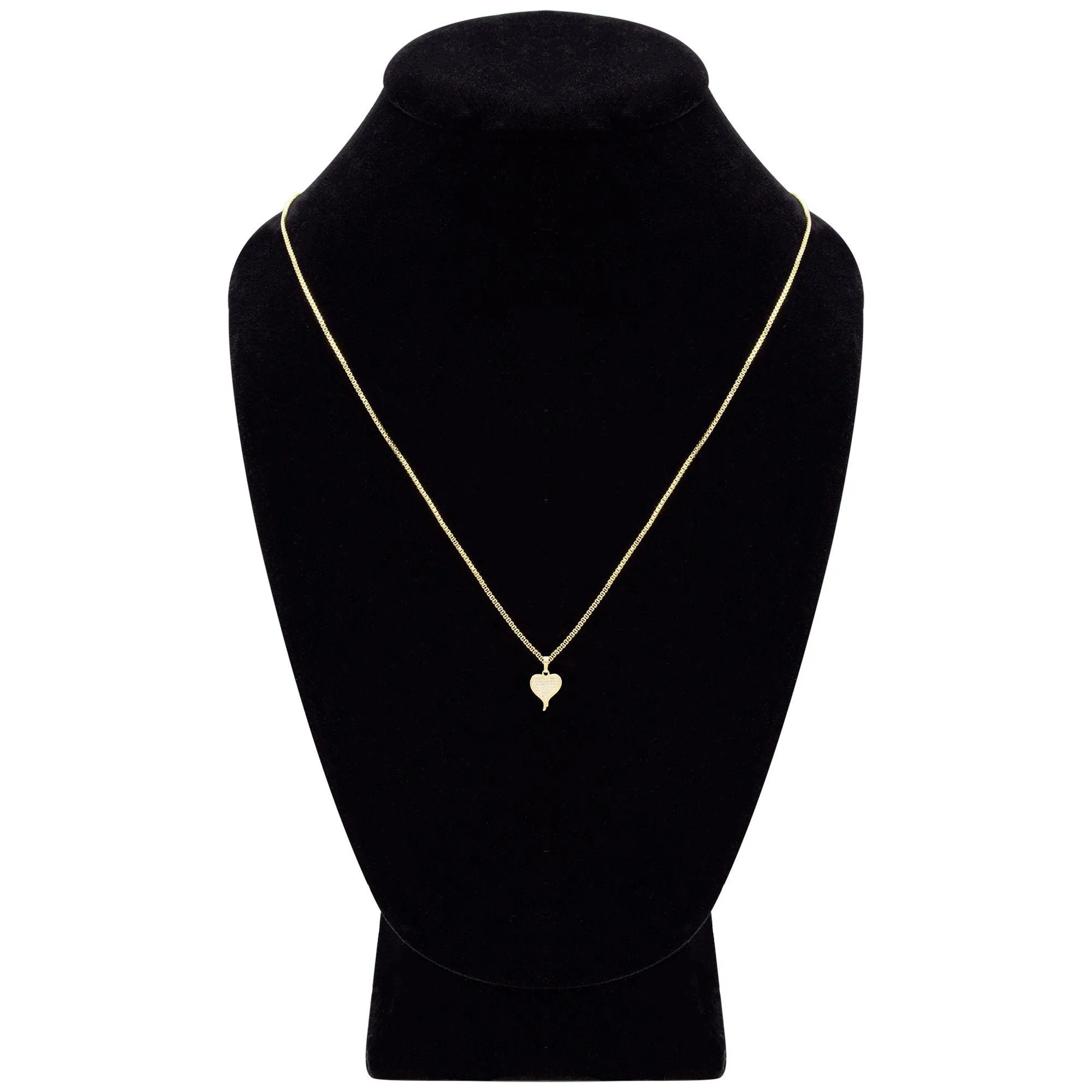 Cubic Zirconia 14K Gold Filled Heart Drip Pendant Necklace Set