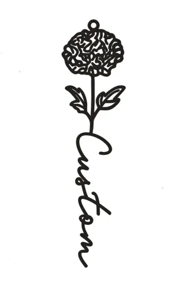 Custom Birth Month Flower Necklace