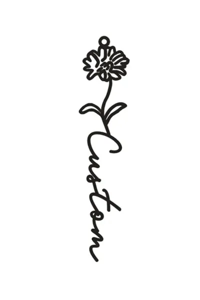 Custom Birth Month Flower Necklace
