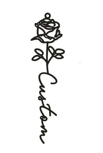 Custom Birth Month Flower Necklace