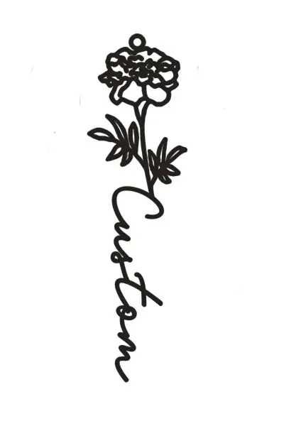 Custom Birth Month Flower Necklace