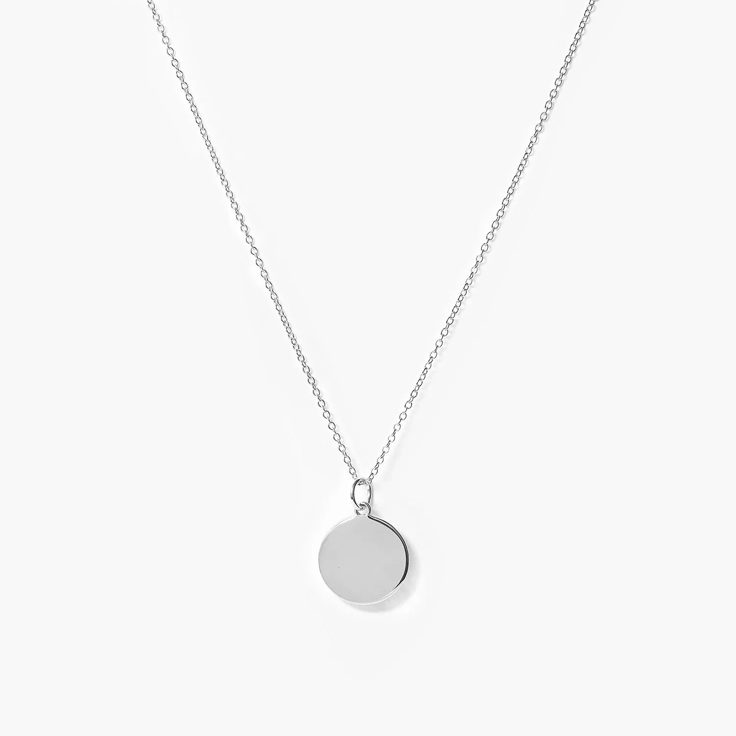 Custom Initial Necklace Personalized Disc Pendant Necklace