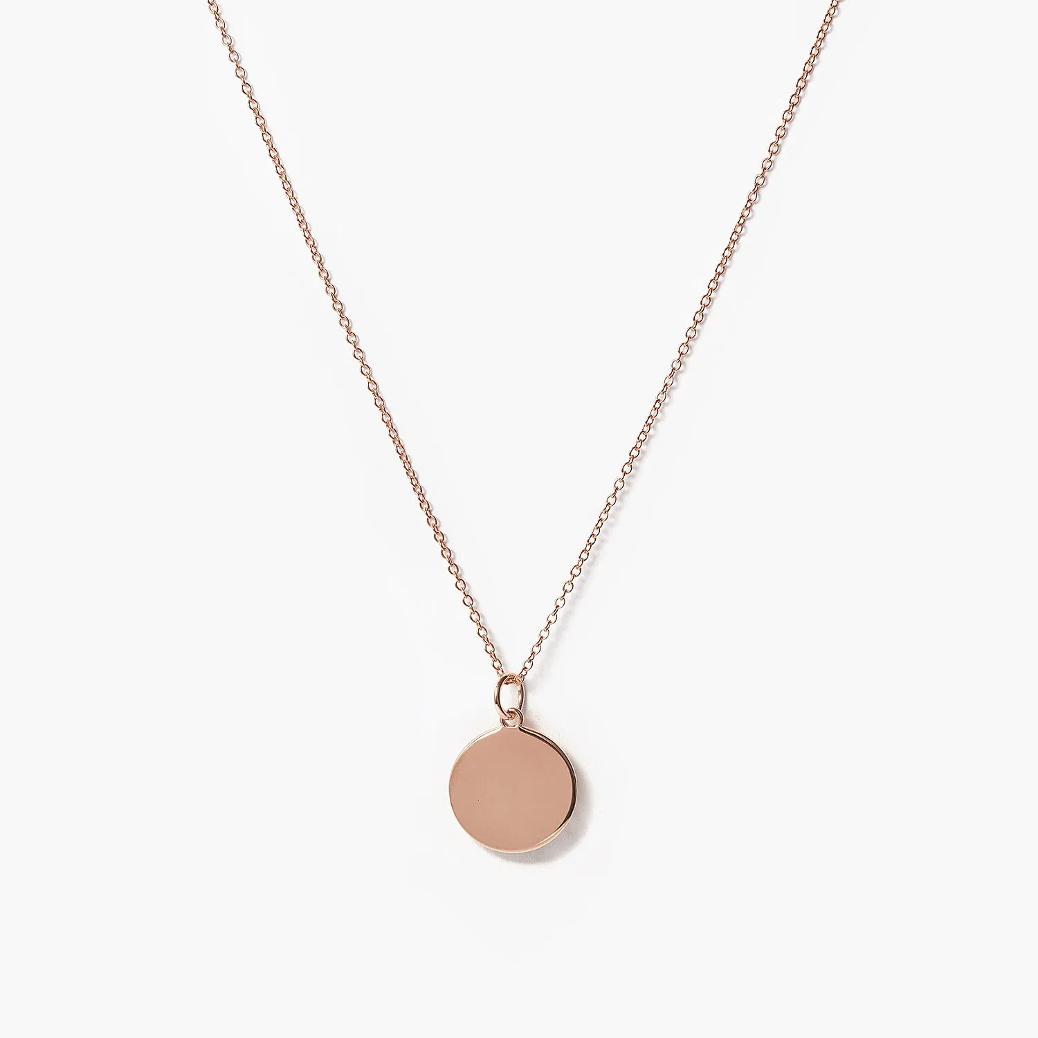 Custom Initial Necklace Personalized Disc Pendant Necklace