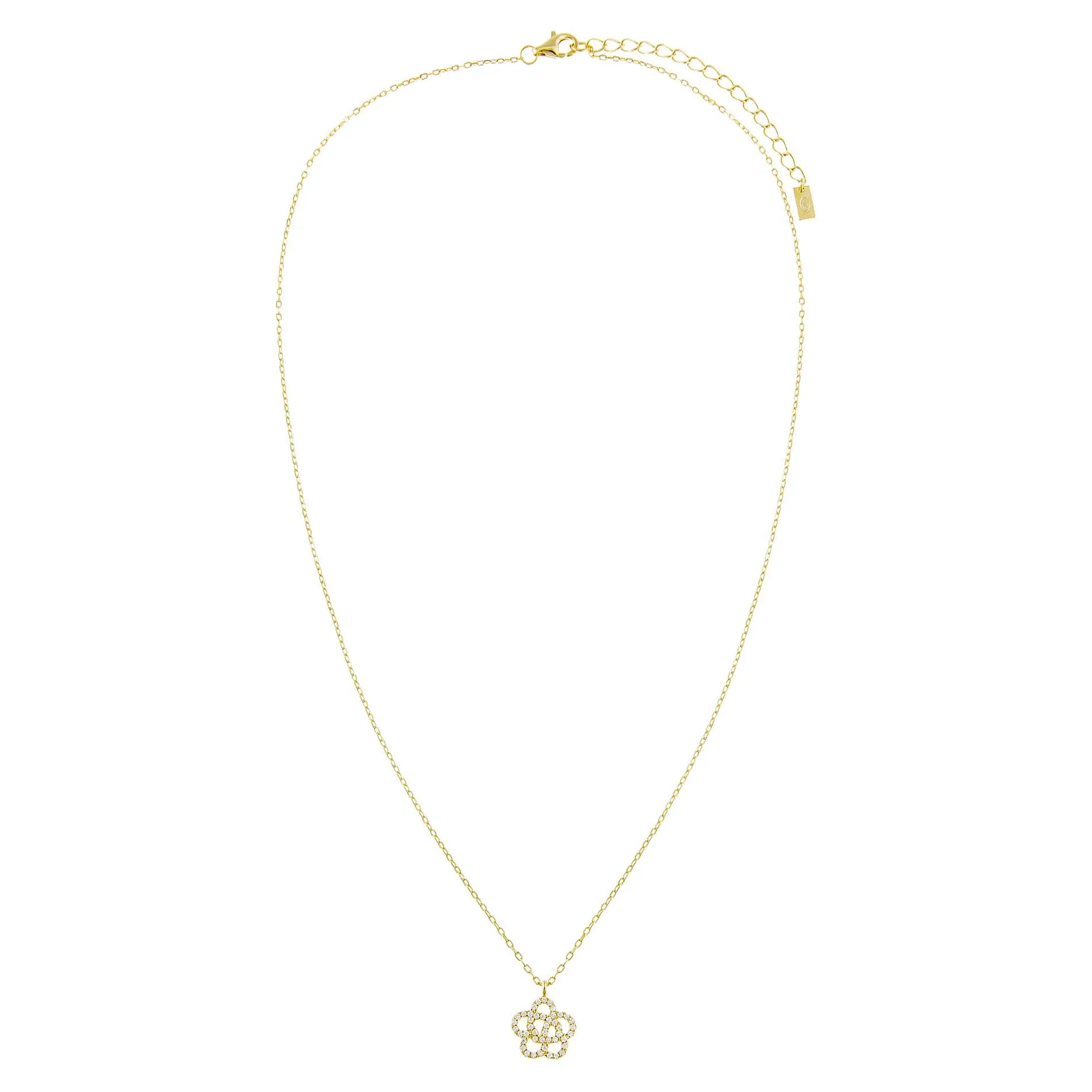 CZ Rose Flower Necklace