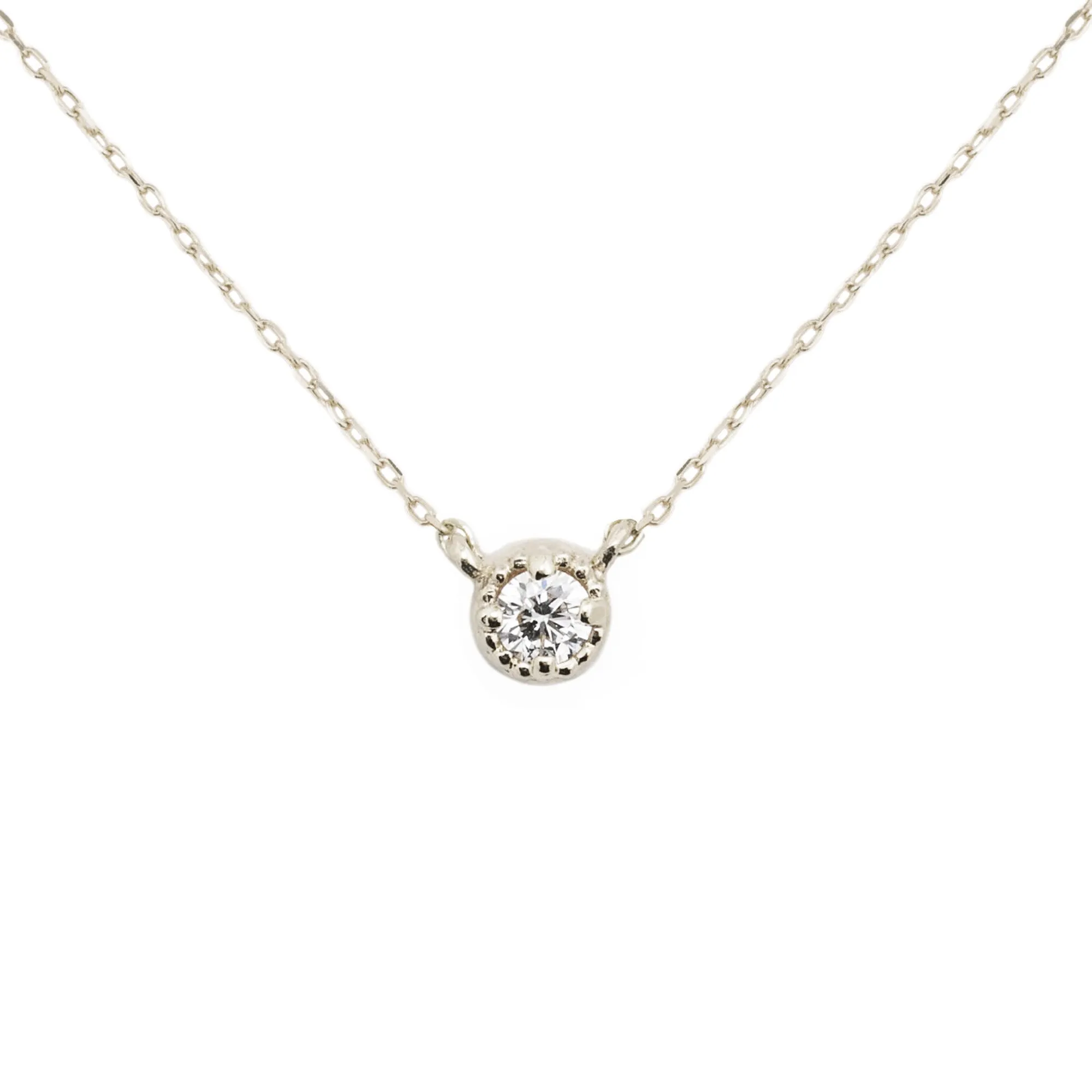 Dahlia Diamond Solitaire Necklace