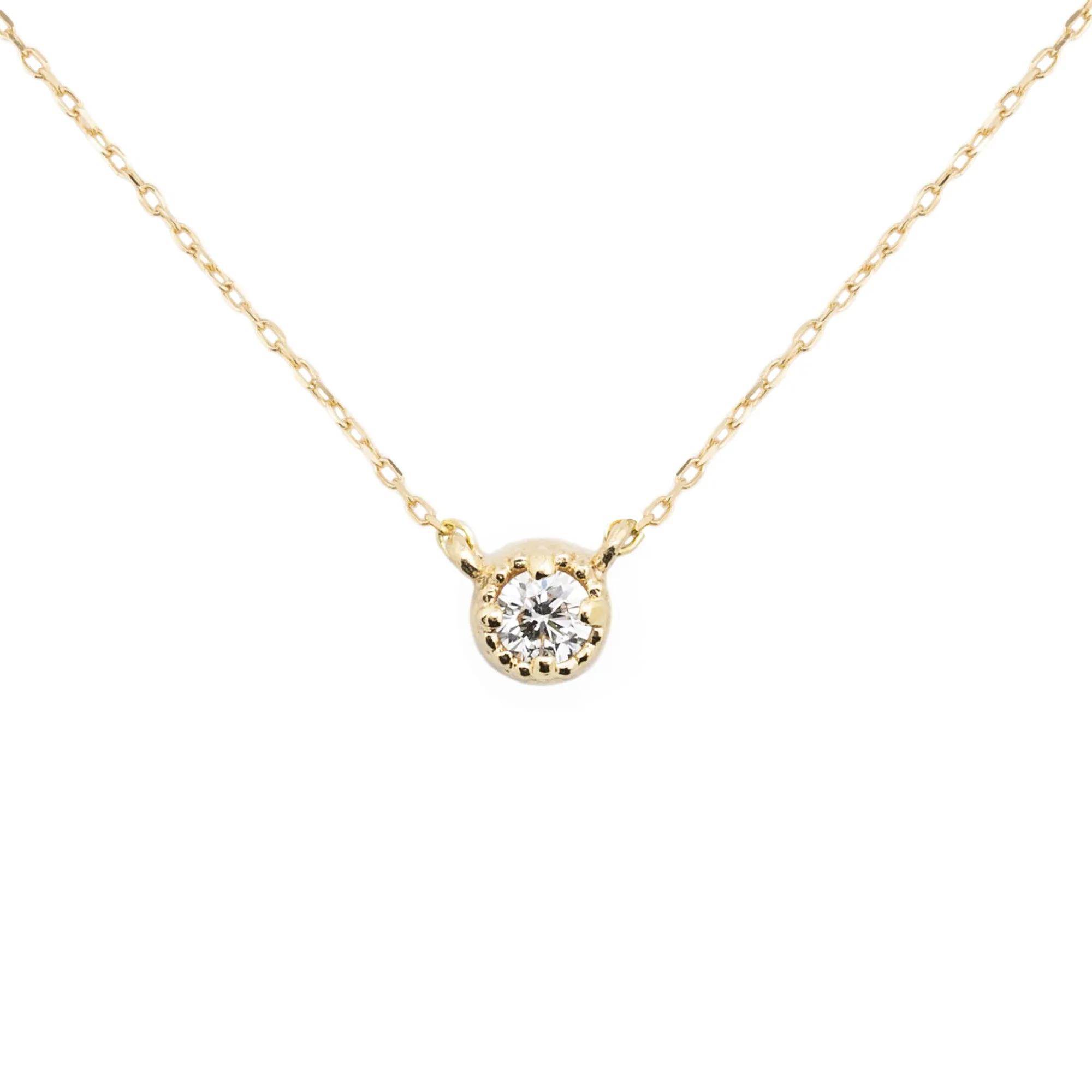 Dahlia Diamond Solitaire Necklace