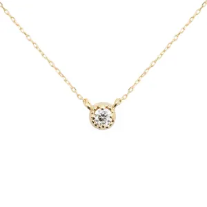 Dahlia Diamond Solitaire Necklace