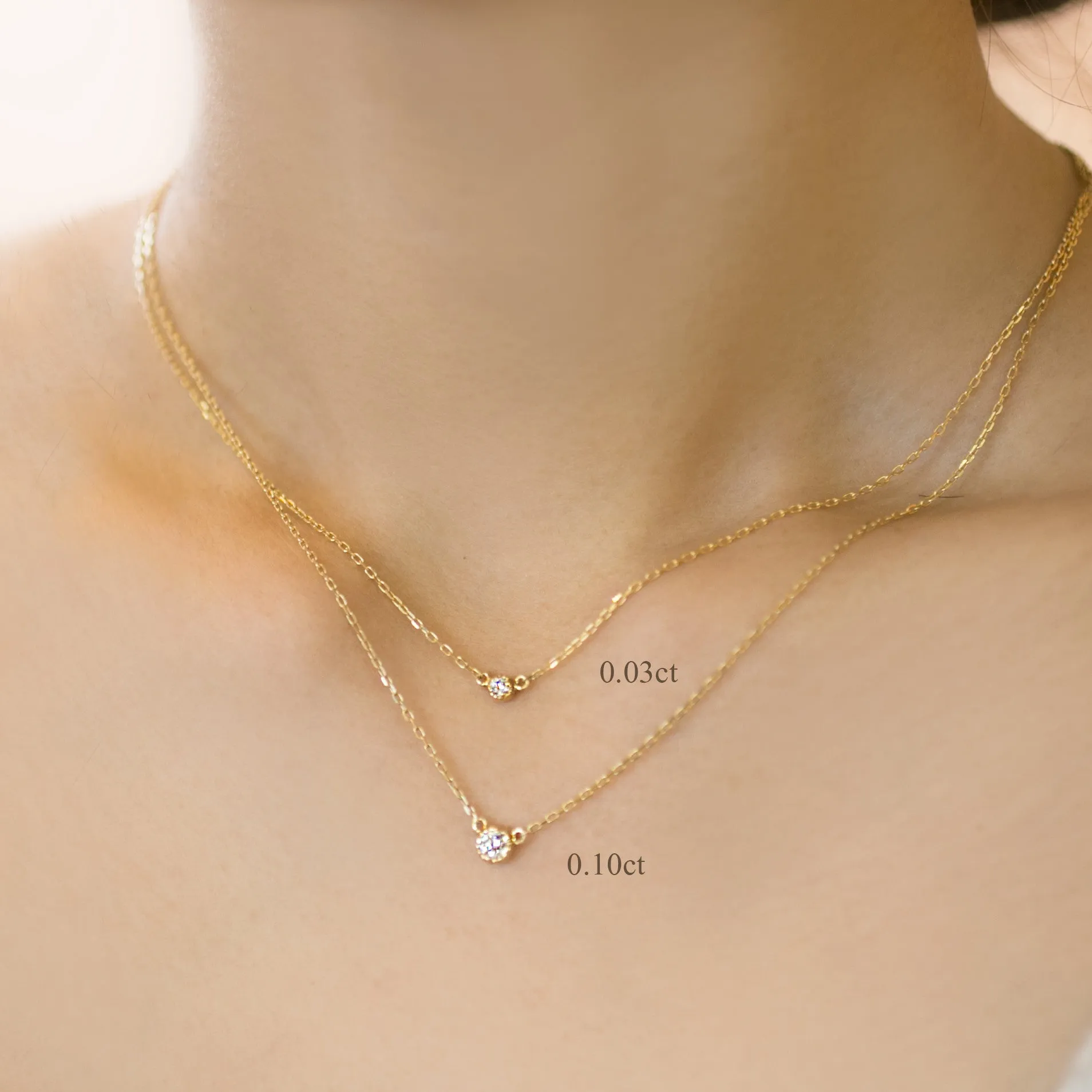 Dahlia Diamond Solitaire Necklace